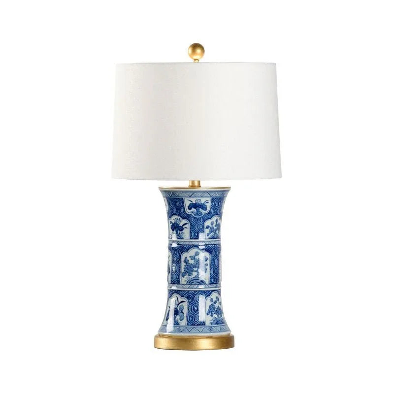 London Hand Painted Ceramic Gold Accents Table Lamp - LOOMLAN - Chelsea House - Table Lamps