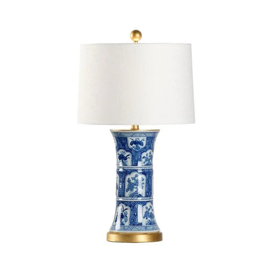 London Hand Painted Ceramic Gold Accents Table Lamp - LOOMLAN - Chelsea House - Table Lamps