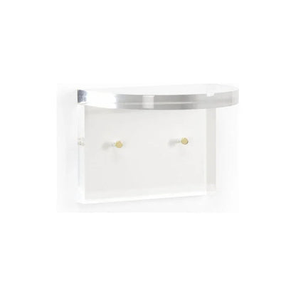 London Rounded Edge Clear Acrylic Wall Bracket - LOOMLAN - Chelsea House - Wall Shelves & Ledgers