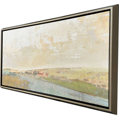 Long Lines Green Canvas Art