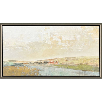 Long Lines Green Canvas Art