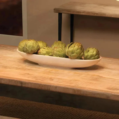 Long Oval Handmade Marble Bowl