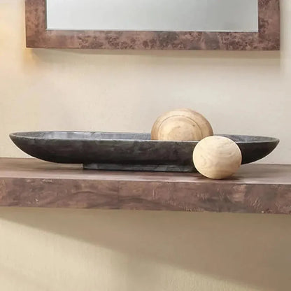 Long Oval Handmade Marble Bowl
