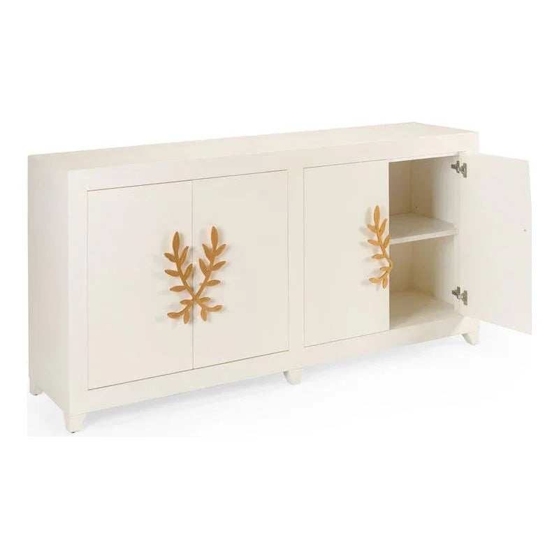 Longleaf Four Door Wooden Cabinet - LOOMLAN - Chelsea House - Accent Cabinets