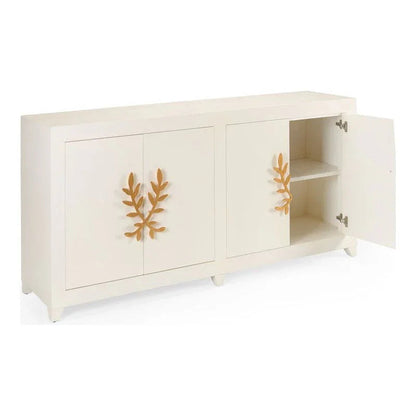 Longleaf Four Door Wooden Cabinet - LOOMLAN - Chelsea House - Accent Cabinets
