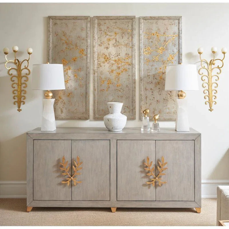 Longleaf Weathered Gray Finish Console Cabinet - LOOMLAN - Chelsea House - Accent Cabinets