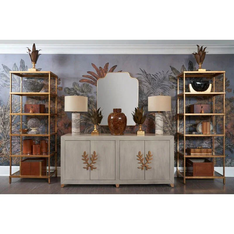 Longleaf Weathered Gray Finish Console Cabinet - LOOMLAN - Chelsea House - Accent Cabinets