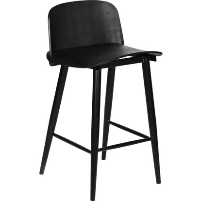 Looey Contemporary Black Counter Stool - LOOMLAN - Moe's Home - Counter Stools