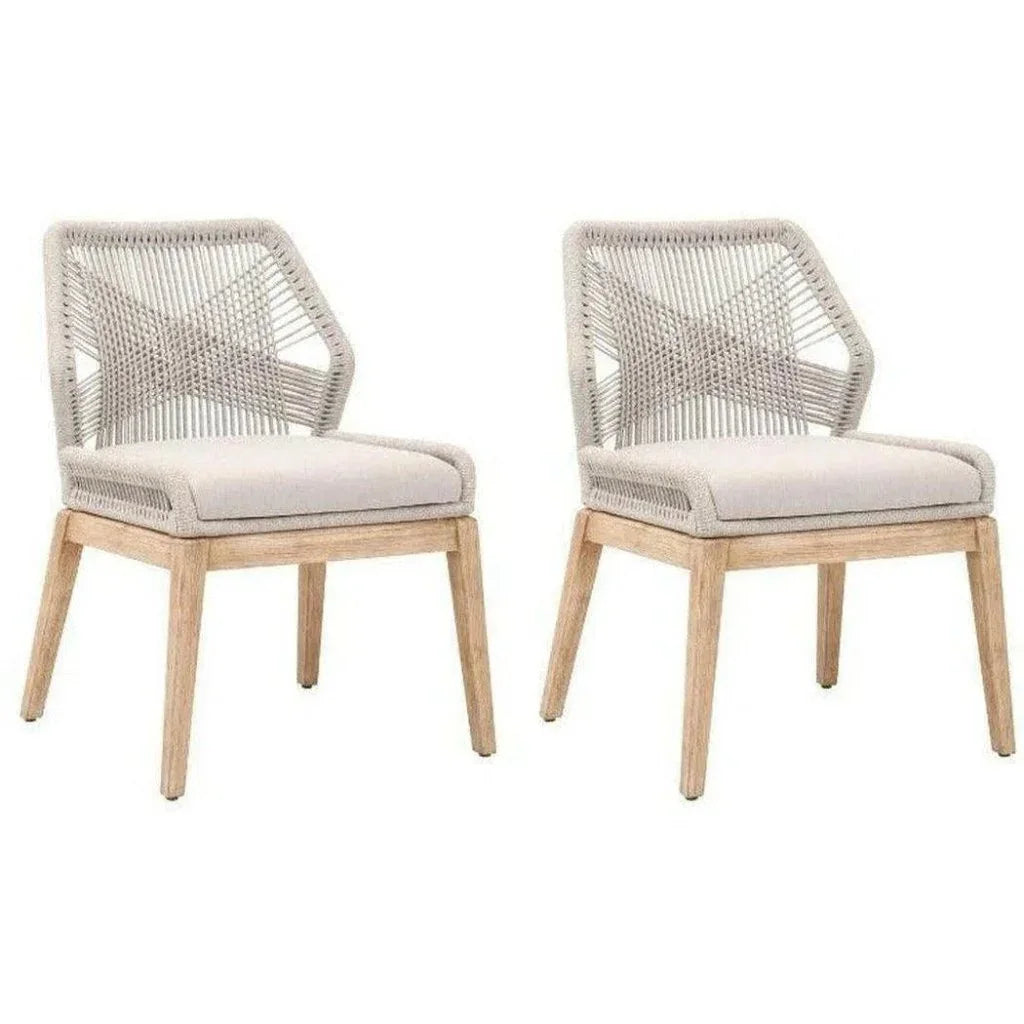 Loom Fabric Armless Dining Chair 2PC - LOOMLAN - Essentials For Living - Dining Chairs