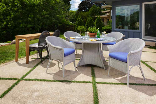 Loom Handcrafted Outdoor Dining Armchair-Outdoor Dining Chairs-Lloyd Flanders-LOOMLAN