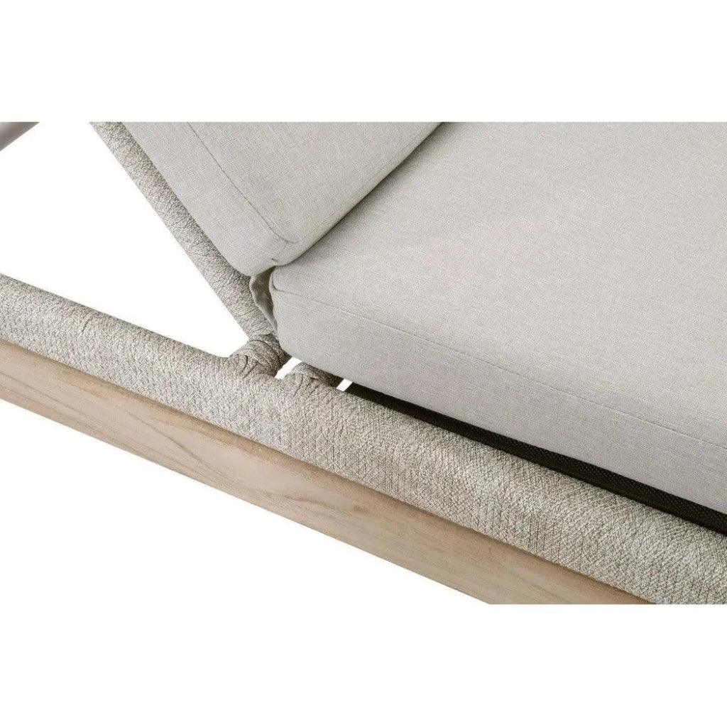 Loom Outdoor Chaise Lounge for Patio Teak Wood & Rope-Outdoor Chaises-Essentials For Living-LOOMLAN