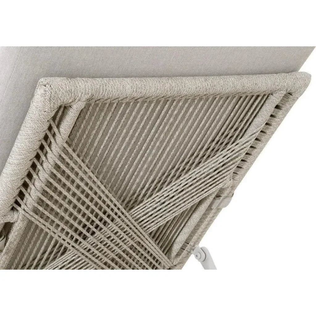 Loom Outdoor Chaise Lounge for Patio Teak Wood & Rope-Outdoor Chaises-Essentials For Living-LOOMLAN