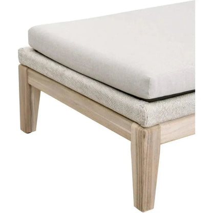 Loom Outdoor Chaise Lounge for Patio Teak Wood & Rope-Outdoor Chaises-Essentials For Living-LOOMLAN