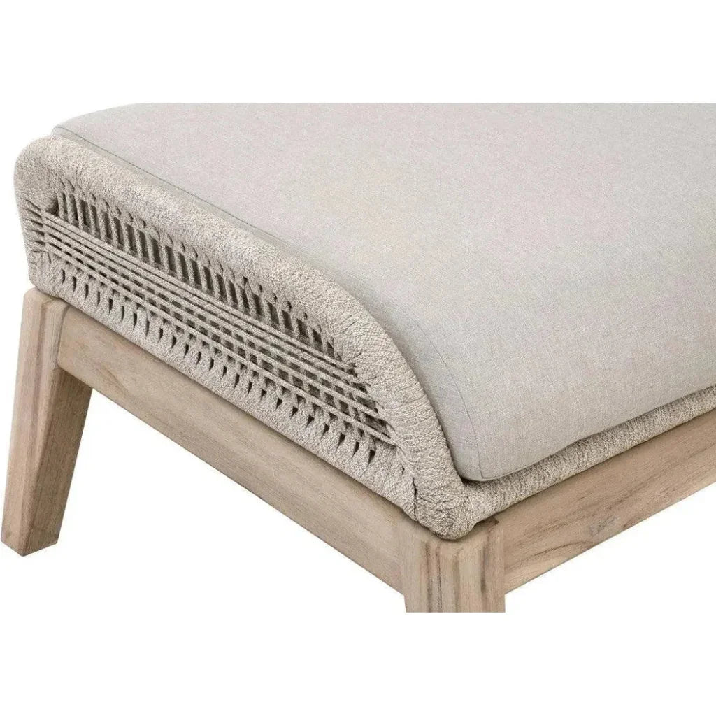 Loom Outdoor Footstool Rope Wood Frame-Outdoor Ottomans-Essentials For Living-LOOMLAN