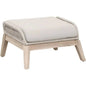 Loom Outdoor Footstool Rope Wood Frame-Outdoor Ottomans-Essentials For Living-LOOMLAN