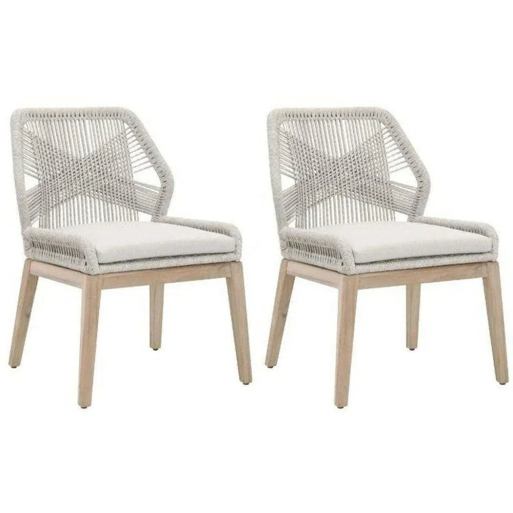 Loom Outdoor Rope Dining Chair 2PC-Outdoor Dining Chairs-Essentials For Living-LOOMLAN