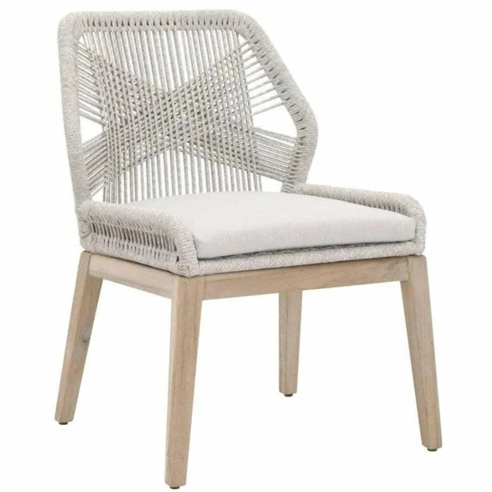 Loom Outdoor Rope Dining Chair 2PC-Outdoor Dining Chairs-Essentials For Living-LOOMLAN