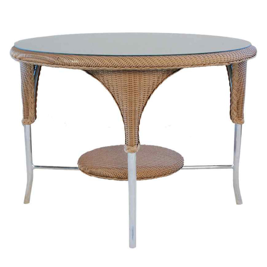 Loom Round Outdoor Dining Table-Outdoor Dining Tables-Lloyd Flanders-LOOMLAN