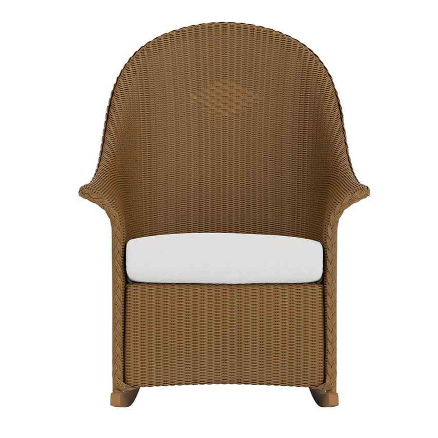 Loom Wicker High Back Porch Outdoor Rocker