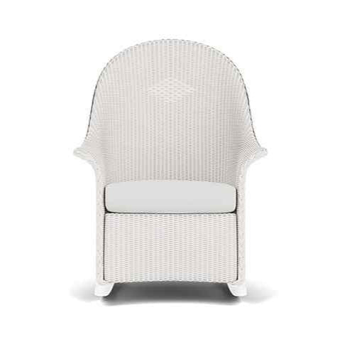Loom Wicker High Back Porch Outdoor Rocker