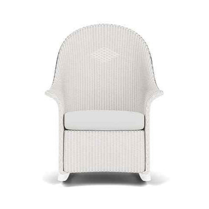 Loom Wicker High Back Porch Outdoor Rocker