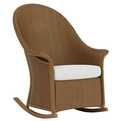 Loom Wicker High Back Porch Outdoor Rocker