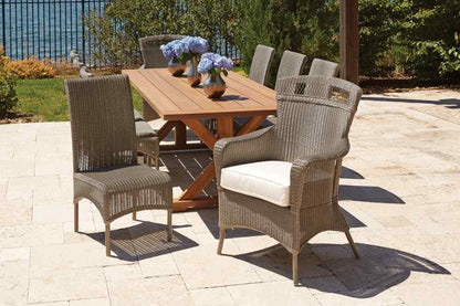 Loom Wicker Outdoor Dining Armchair-Outdoor Dining Chairs-Lloyd Flanders-LOOMLAN