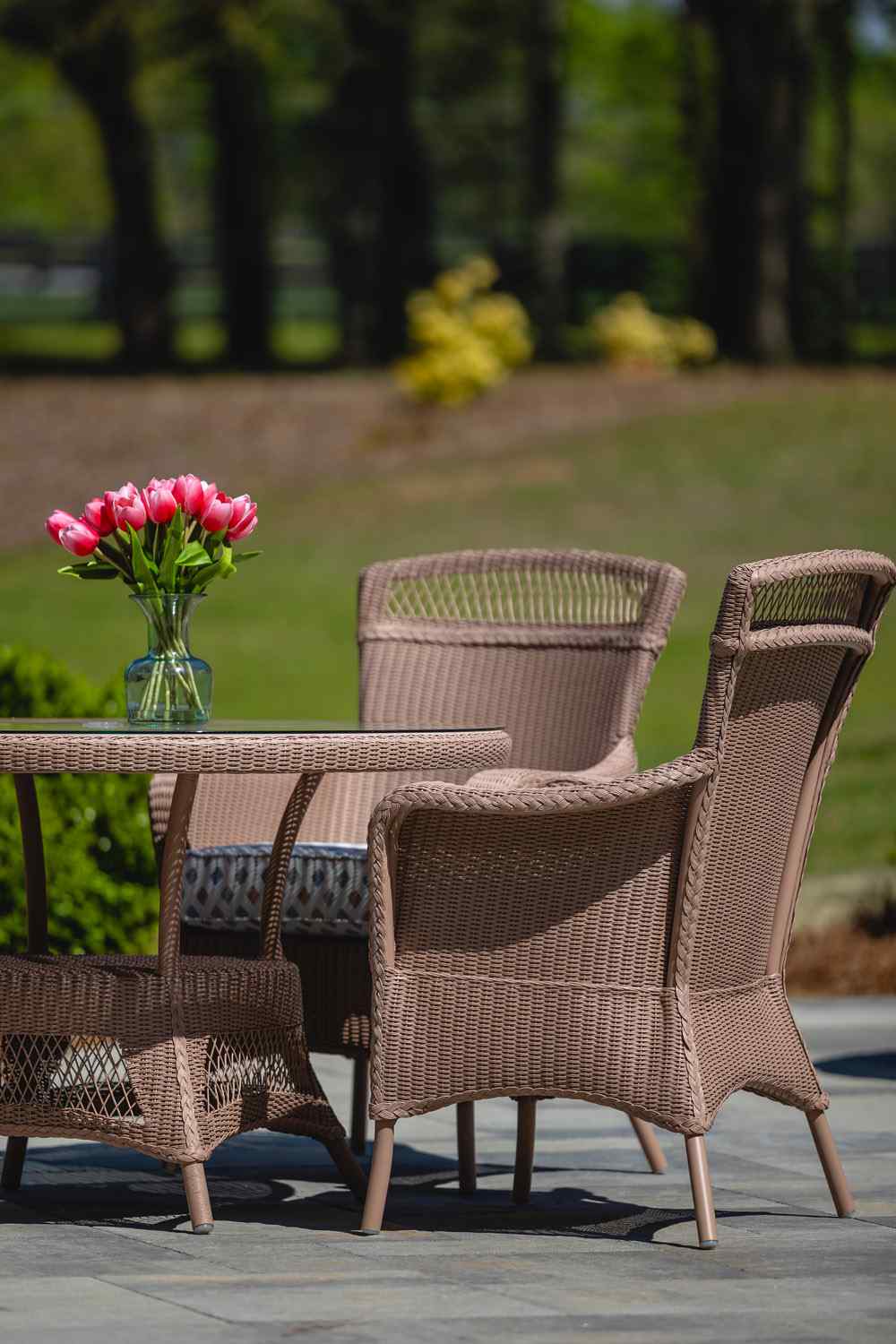 Loom Wicker Outdoor Dining Armchair-Outdoor Dining Chairs-Lloyd Flanders-LOOMLAN