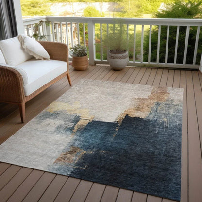 Looma Brown Washable Indoor-Outdoor Rug-Outdoor Rugs-LOOMLAN Rugs-LOOMLAN