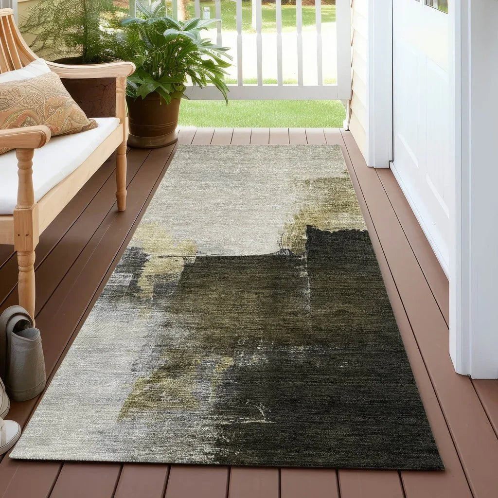 Looma Khaki Washable Indoor-Outdoor Rug-Outdoor Rugs-LOOMLAN Rugs-LOOMLAN