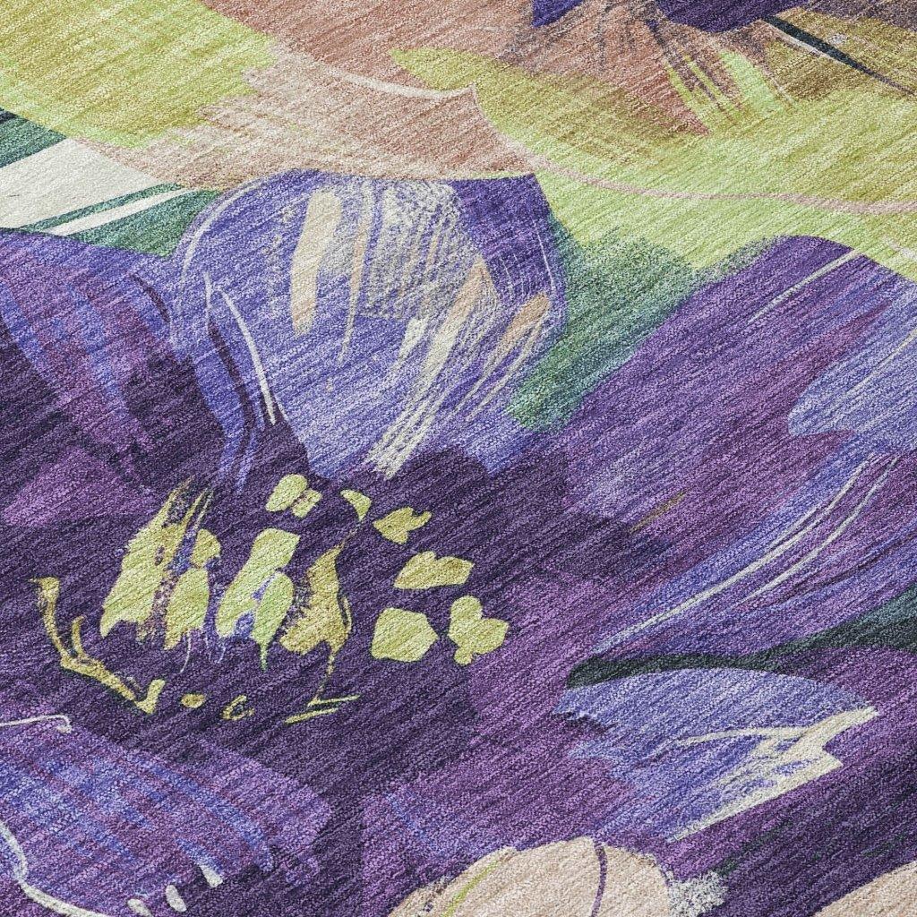 Loomara Purple Washable Indoor - Outdoor Rug - LOOMLAN - LOOMLAN Rugs - Outdoor Rugs