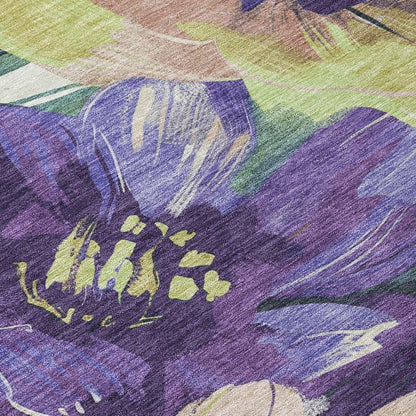 Loomara Purple Washable Indoor - Outdoor Rug - LOOMLAN - LOOMLAN Rugs - Outdoor Rugs