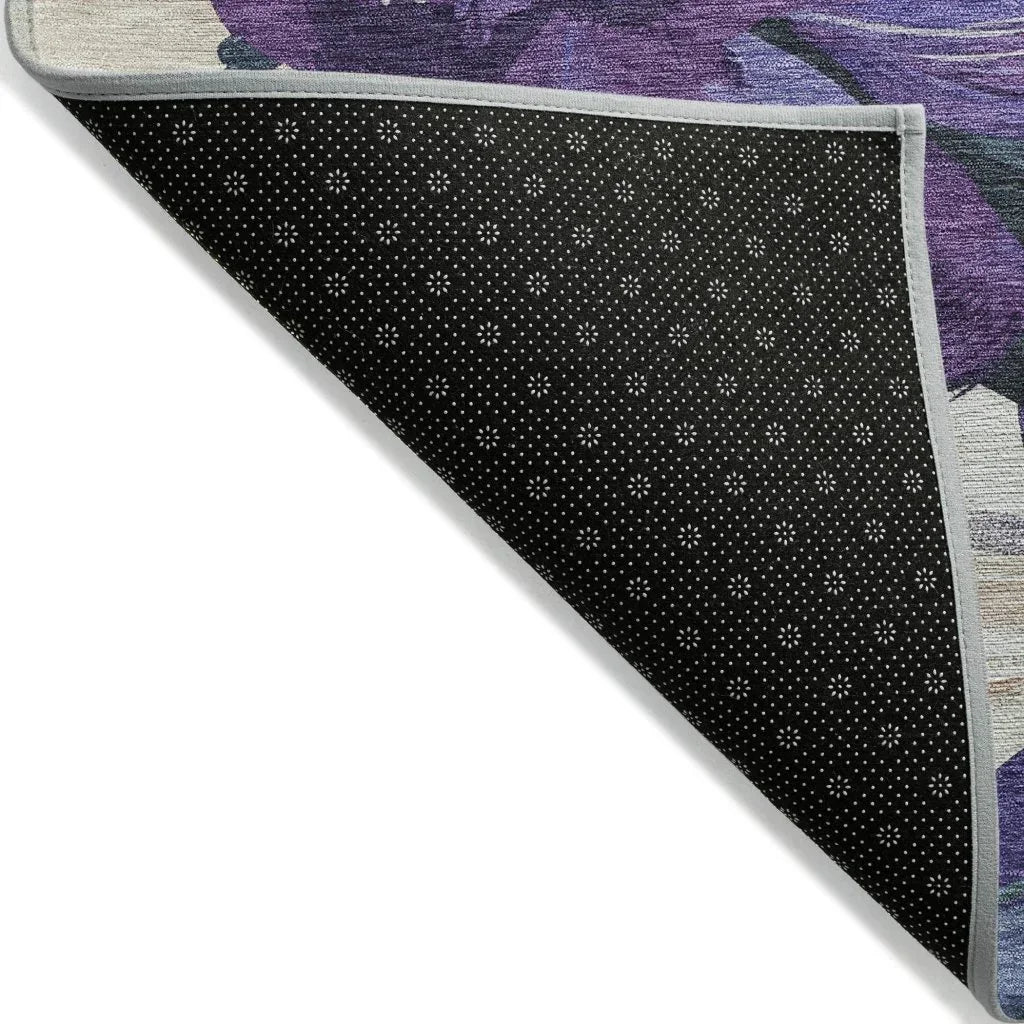 Loomara Purple Washable Indoor - Outdoor Rug - LOOMLAN - LOOMLAN Rugs - Outdoor Rugs