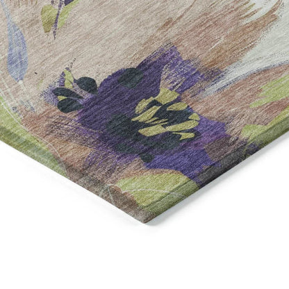 Loomara Purple Washable Indoor - Outdoor Rug - LOOMLAN - LOOMLAN Rugs - Outdoor Rugs