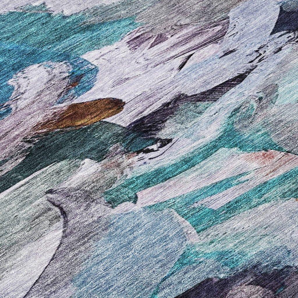 Loomari Blue Washable Indoor-Outdoor Rug-Outdoor Rugs-LOOMLAN Rugs-LOOMLAN