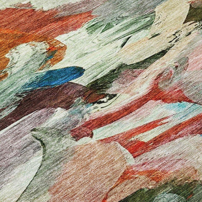 Loomari Green Washable Indoor-Outdoor Rug-Outdoor Rugs-LOOMLAN Rugs-LOOMLAN