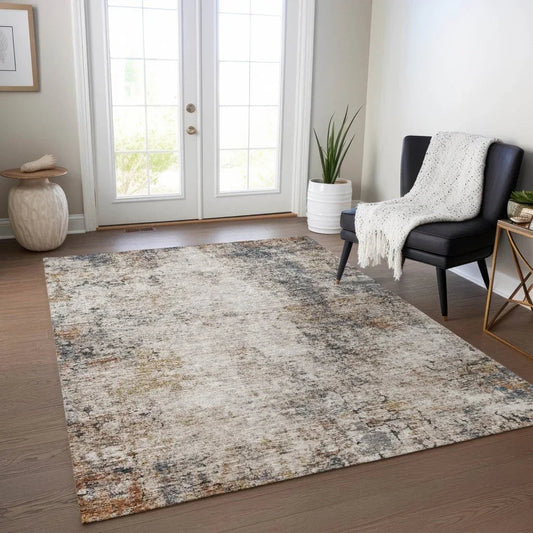 Loomelle Ivory Washable Indoor - Outdoor Rug - LOOMLAN - LOOMLAN Rugs - Outdoor Rugs