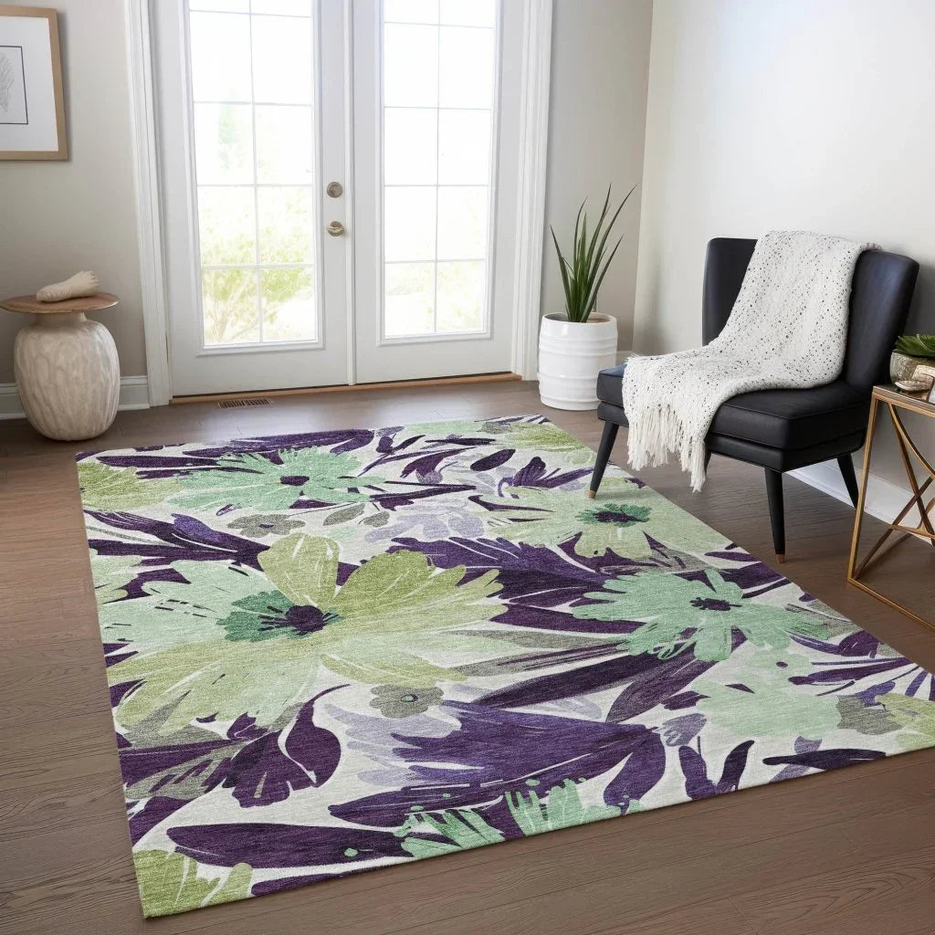 Loopra Purple Washable Indoor - Outdoor Rug - LOOMLAN - LOOMLAN Rugs - Outdoor Rugs
