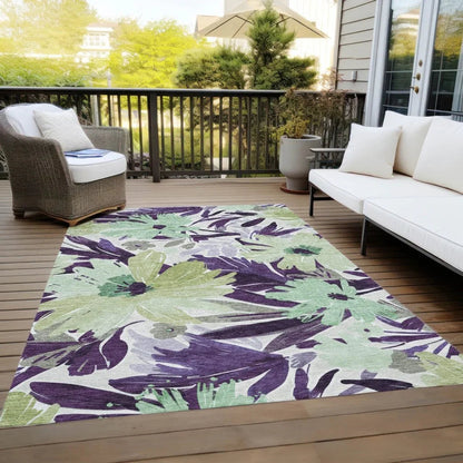 Loopra Purple Washable Indoor - Outdoor Rug - LOOMLAN - LOOMLAN Rugs - Outdoor Rugs