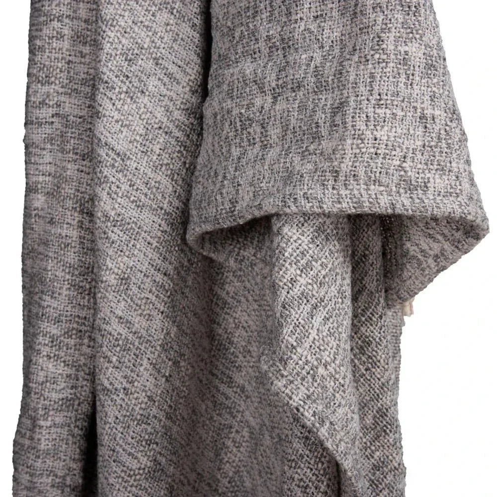Lora Grey Throw Blanket - LOOMLAN - LOOMLAN - Throw Blankets