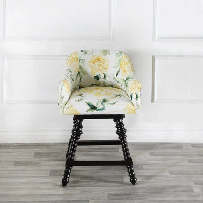 Loren Colorful Fabric Counter Stool - LOOMLAN - Peninsula Home - Poufs and Stools