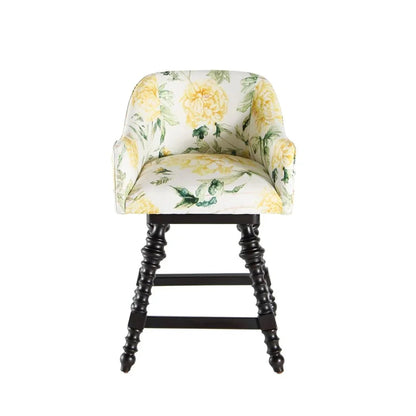 Loren Colorful Fabric Counter Stool - LOOMLAN - Peninsula Home - Poufs and Stools