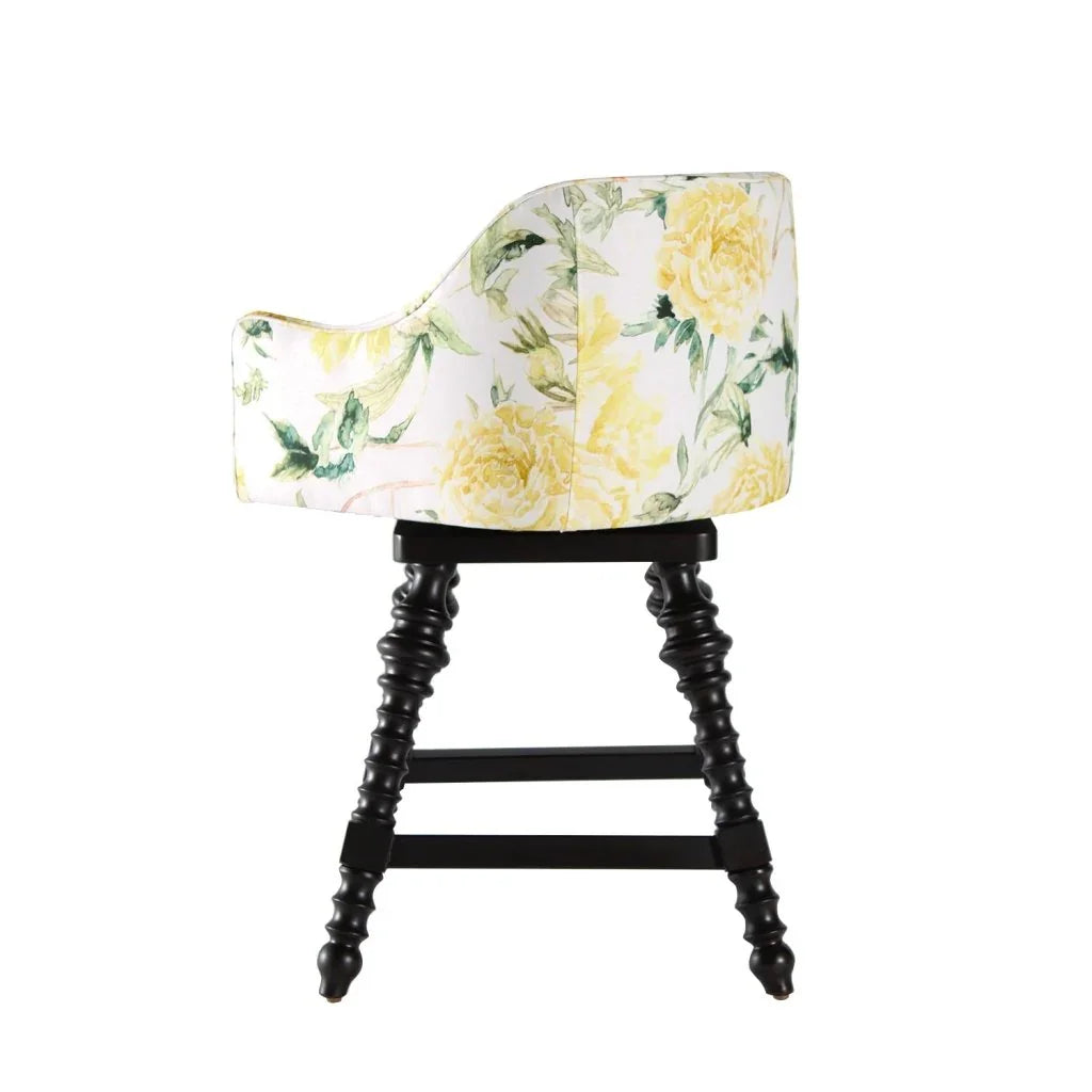 Loren Colorful Fabric Counter Stool - LOOMLAN - Peninsula Home - Poufs and Stools