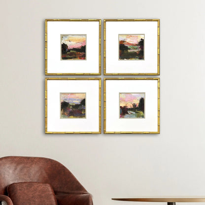 Lost Wood Green Framed Wall Art 4PC