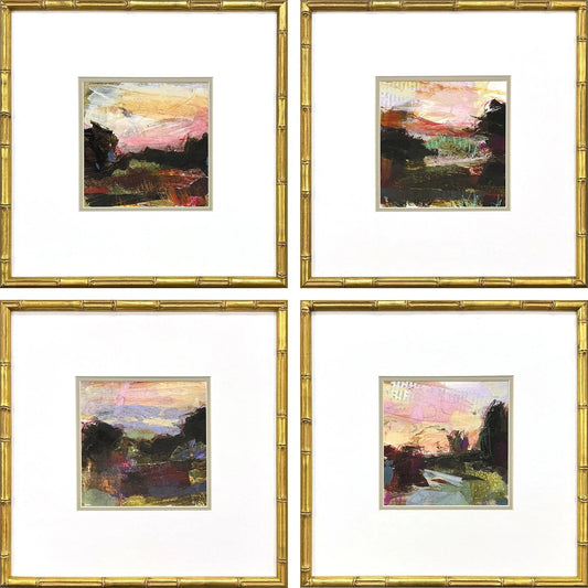 Lost Wood Green Framed Wall Art 4PC