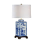 Lotus Blue Stunning Hand - Painted Design Table Lamp - LOOMLAN - Chelsea House - Table Lamps