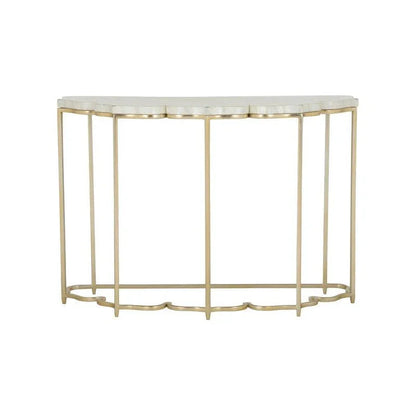 Lotus Flower Metalic Gold Based Console Table - LOOMLAN - Chelsea House - Console Tables