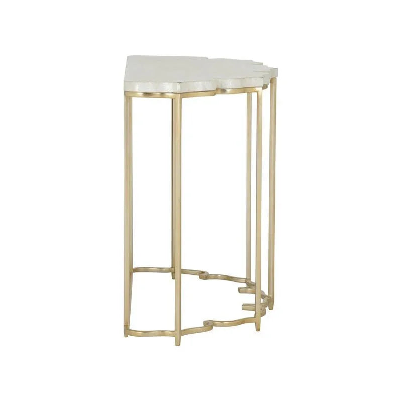 Lotus Flower Metalic Gold Based Console Table - LOOMLAN - Chelsea House - Console Tables