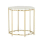 Lotus Flower Metalic Gold Based Side Table - LOOMLAN - Chelsea House - Side Tables