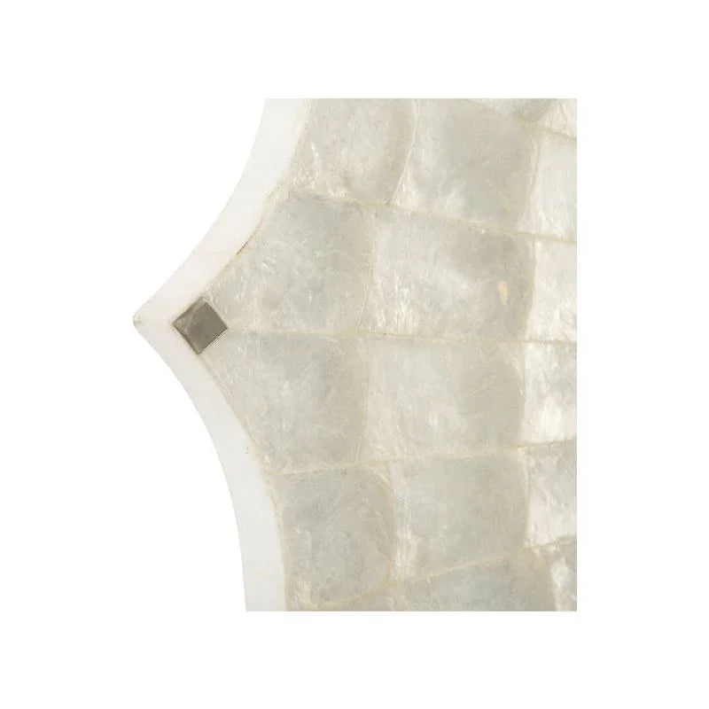 Lotus Flower Shaped White Wall Mirror - LOOMLAN - Chelsea House - Wall Mirrors